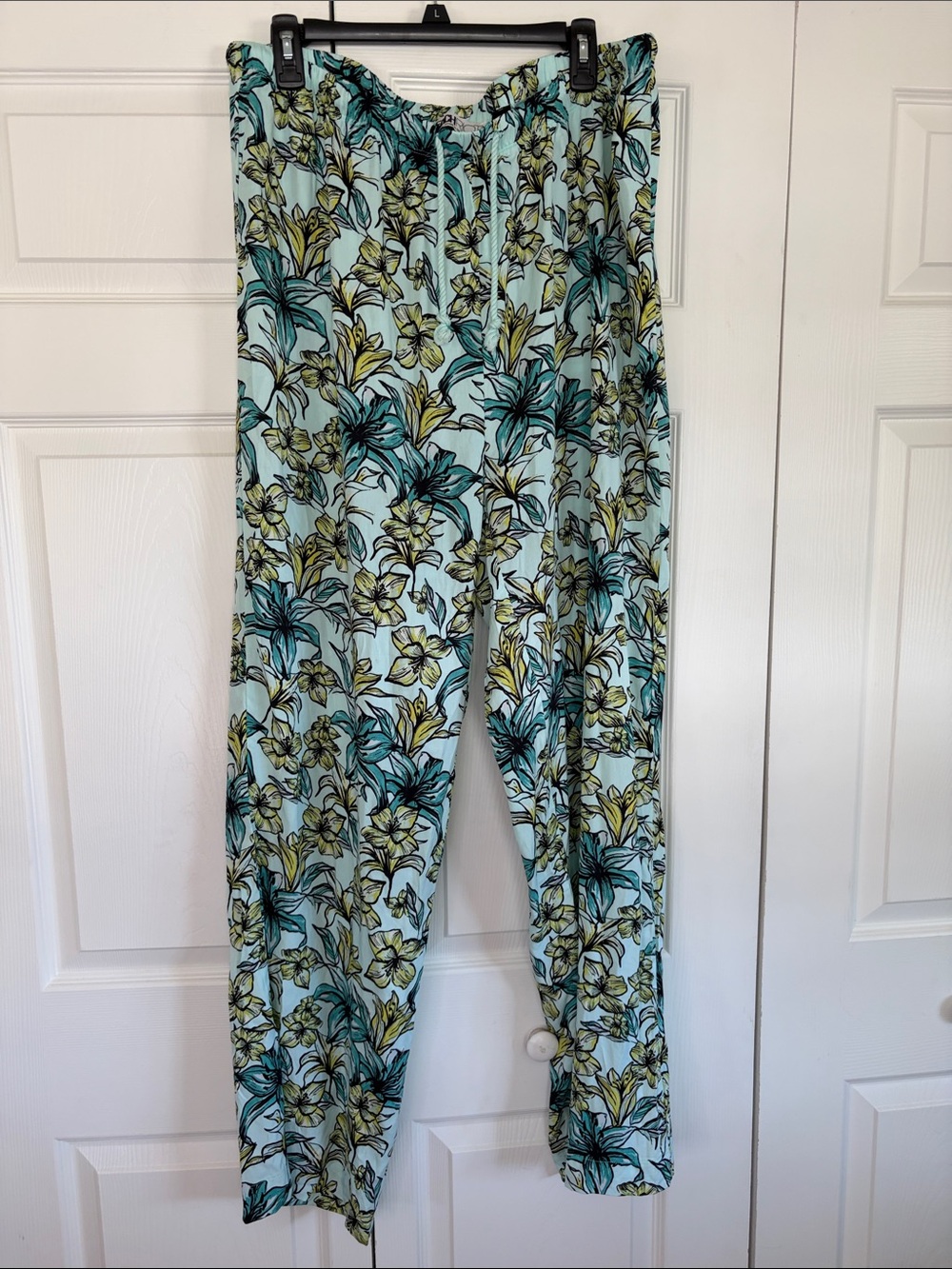 Beach Riot Blue Lagoon Tropical Floral Beach Pants Resort Vacation Wide Leg XXL